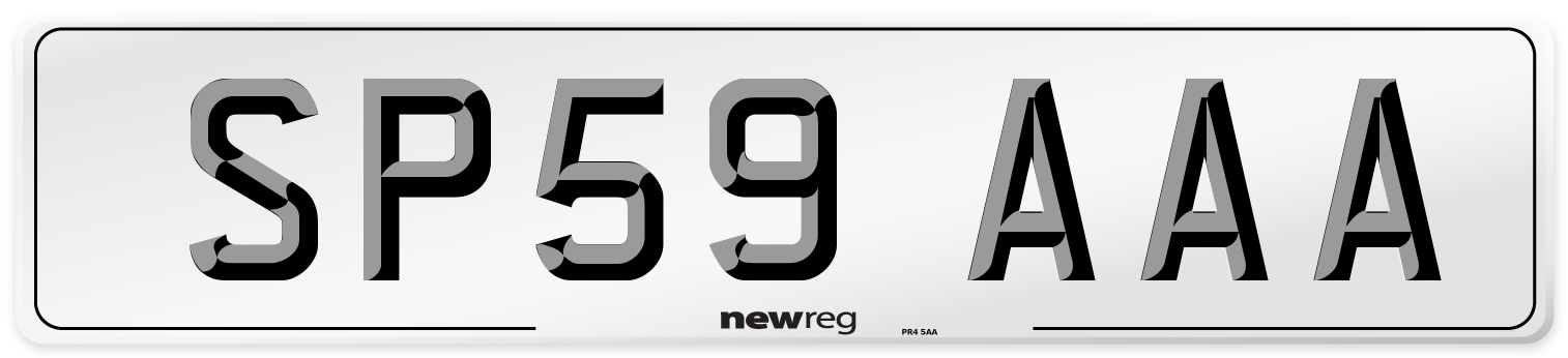 SP59 AAA Number Plate from New Reg